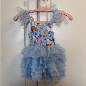 Posh Peanut Light Blue Hello Kitty Rainbow Tulle Dress